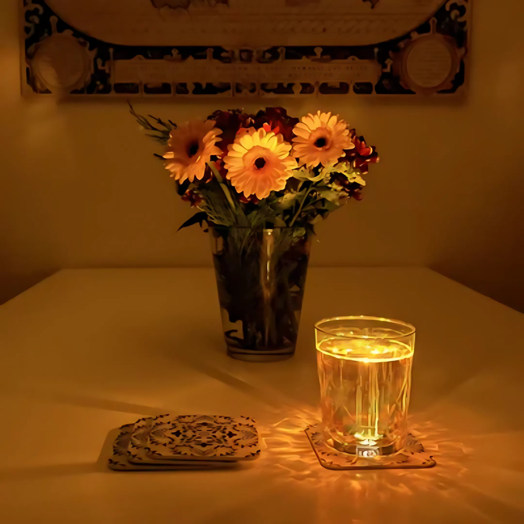 Sous-verre à boissons LED | Eclairage coloré
