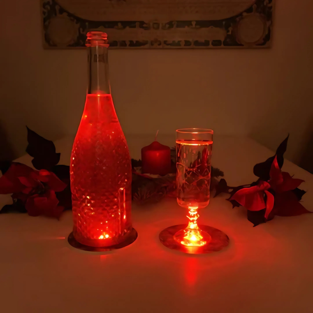 Sous-verre à boissons LED | Eclairage coloré