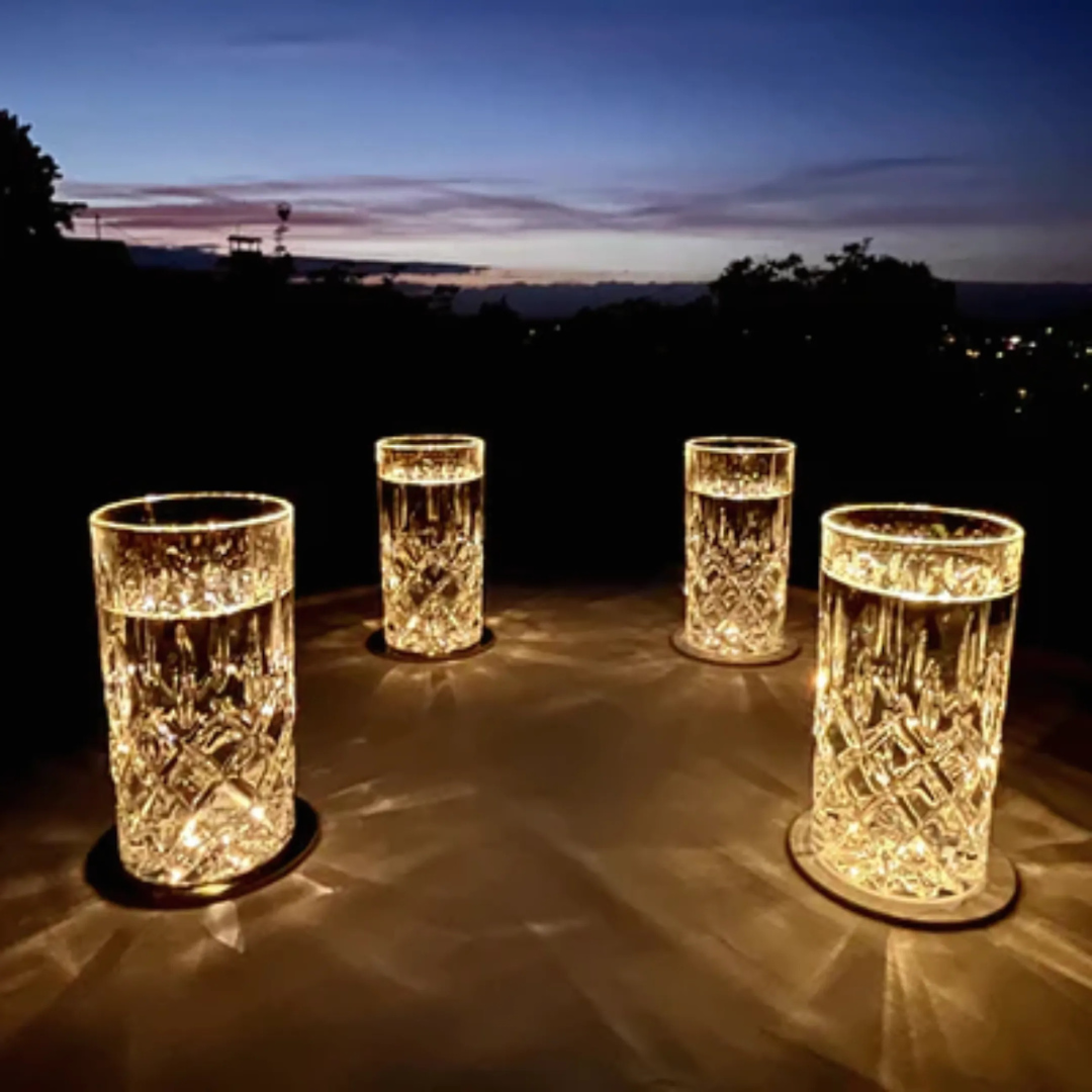 LED Glass Coasters | Colourful Lighting
