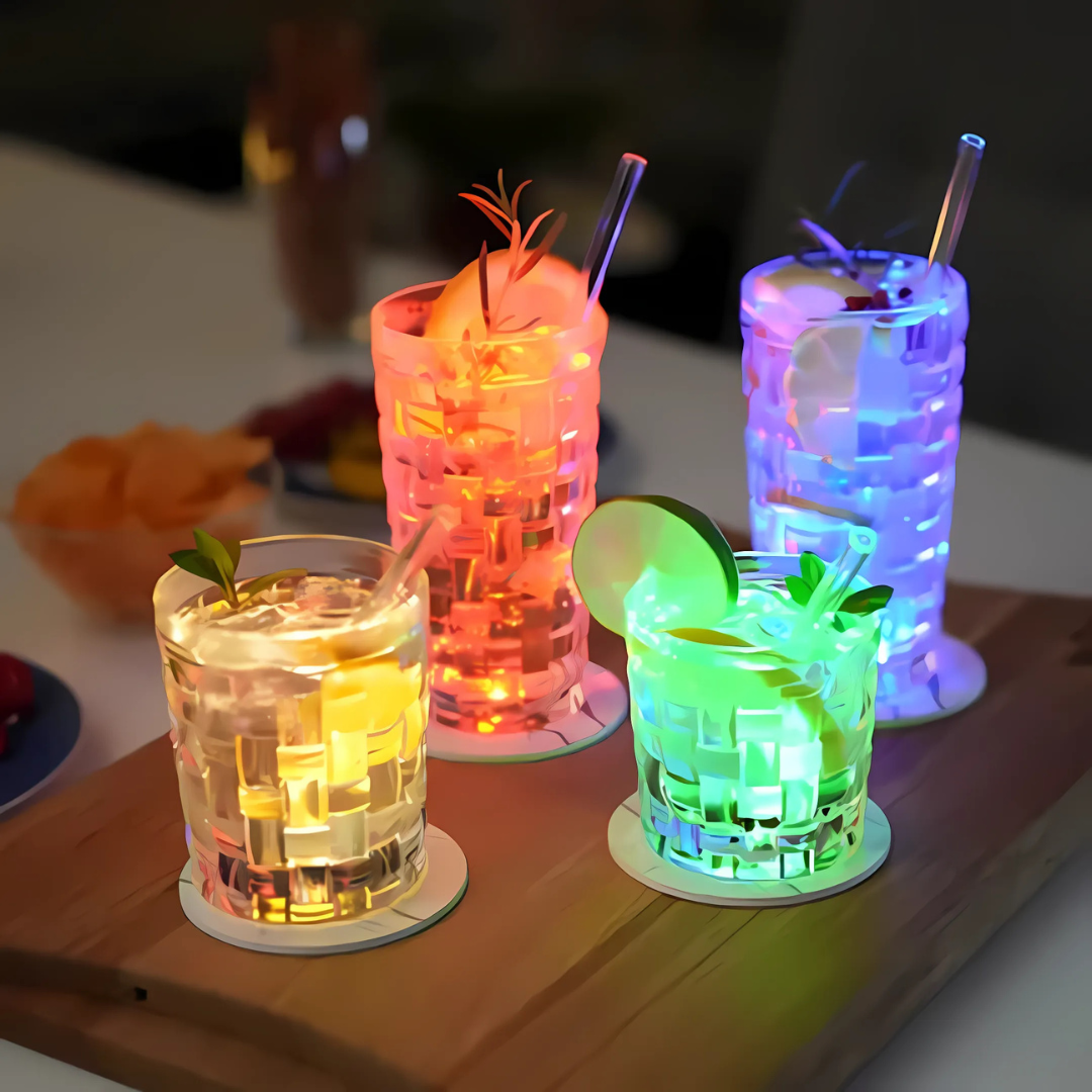 Sous-verre à boissons LED | Eclairage coloré