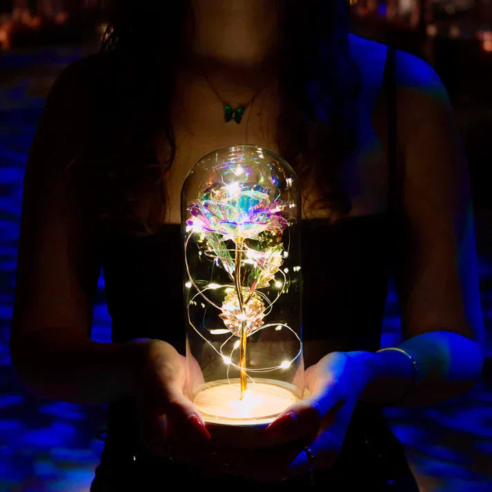 Handgemaakte LED Roos in Stolp | Luxe Decoratie voor Romantiek en Stijl